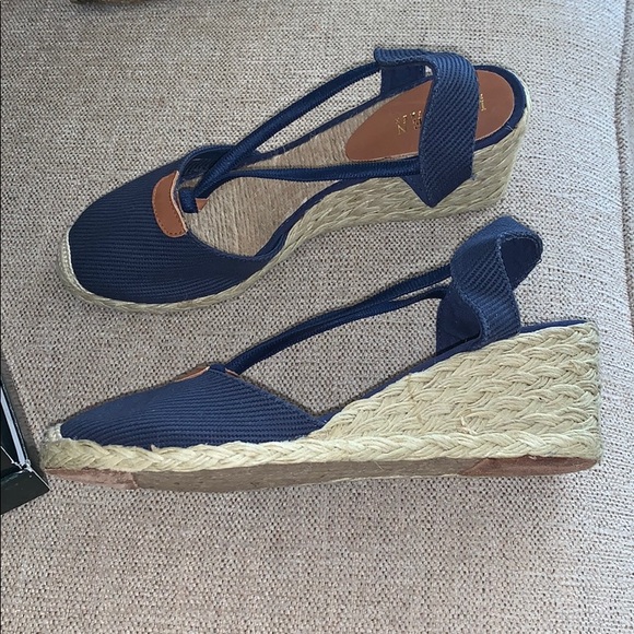 Ralph Lauren Navy Espadrilles - Picture 2 of 4